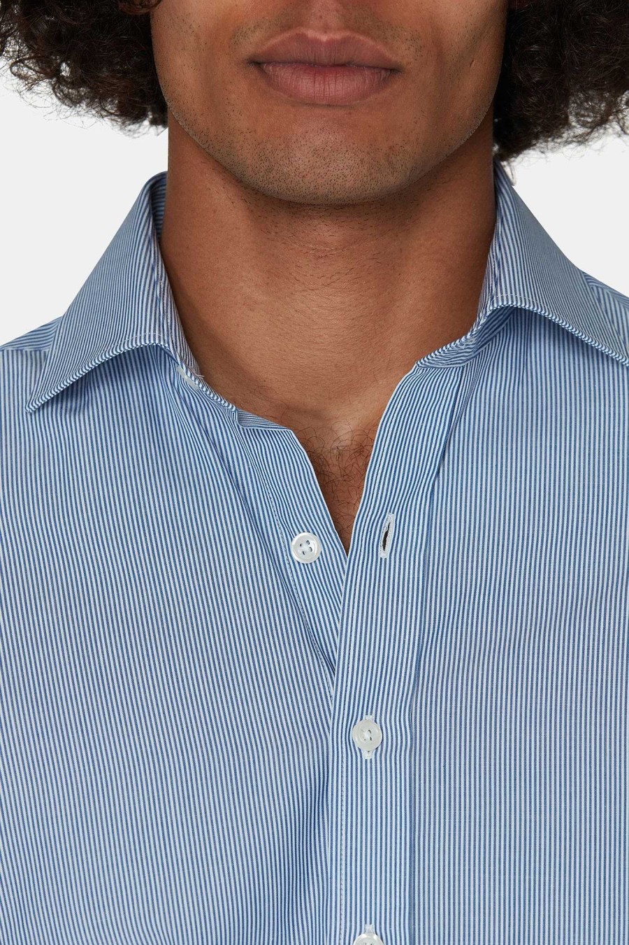 Klader Oscar Jacobson | Slim Fit Cut Away Poplin Shirt