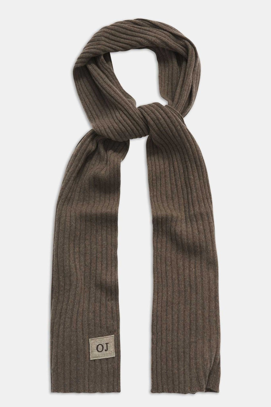 Accessories Oscar Jacobson | Rib Knit Kashmir Scarf