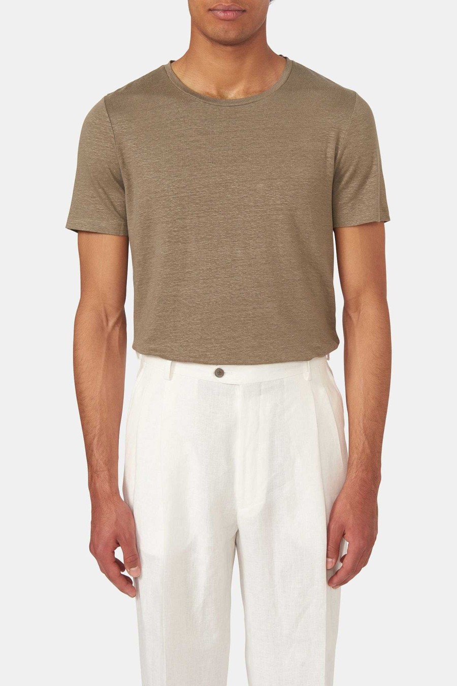 Klader Oscar Jacobson | Kyran Linen T-Shirt