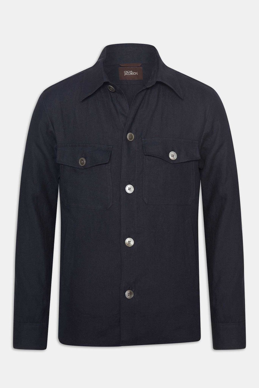 Klader Oscar Jacobson | Maverick Linen Shirt Jacket