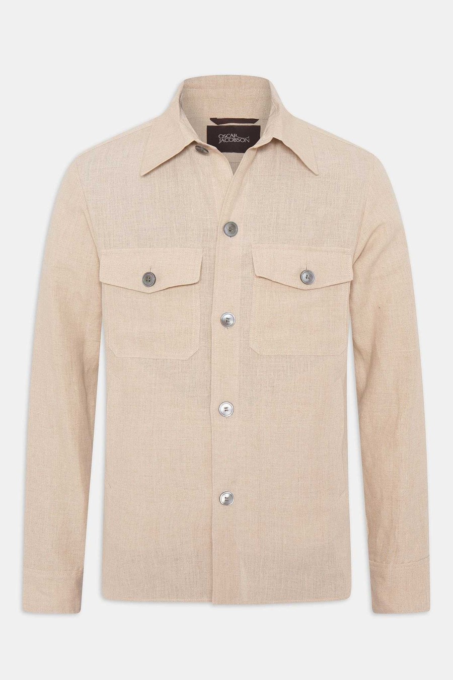 Klader Oscar Jacobson | Maverick Linen Shirt Jacket