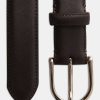 Accessories Oscar Jacobson | Round Buckle Saffiano Laderbalte