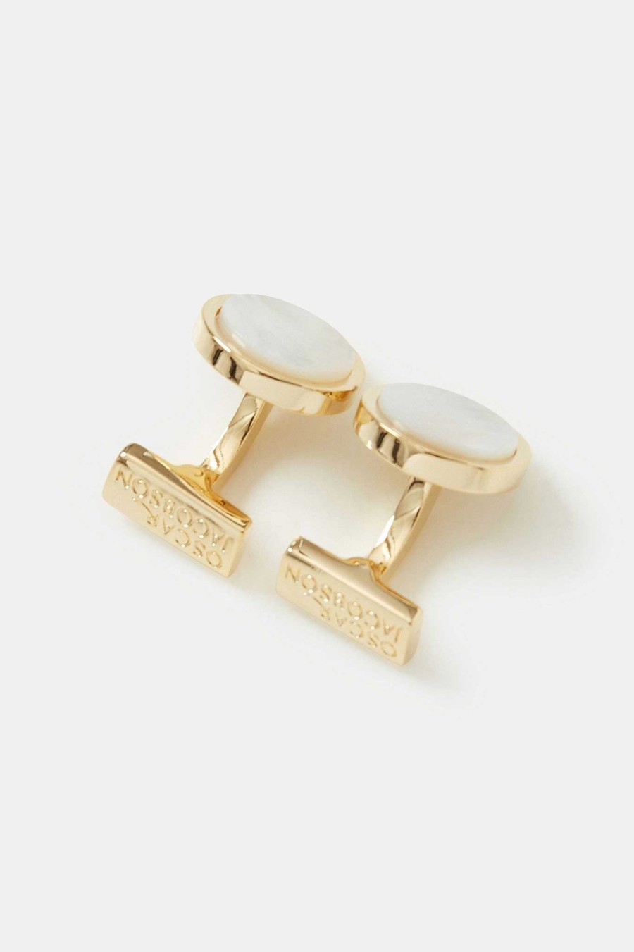 Klader Oscar Jacobson | Round Cufflinks In Parlemor