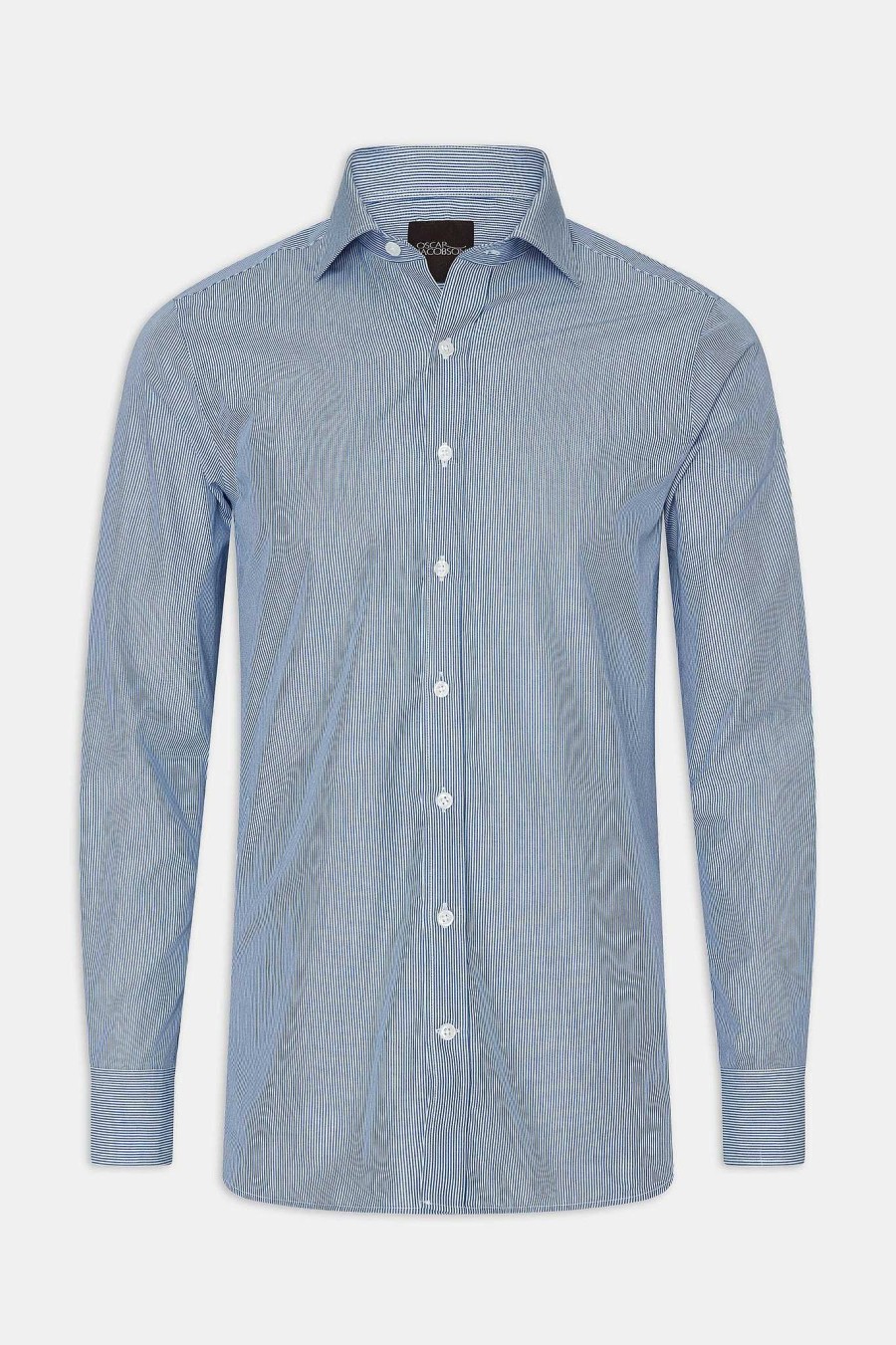 Klader Oscar Jacobson | Slim Fit Cut Away Poplin Shirt