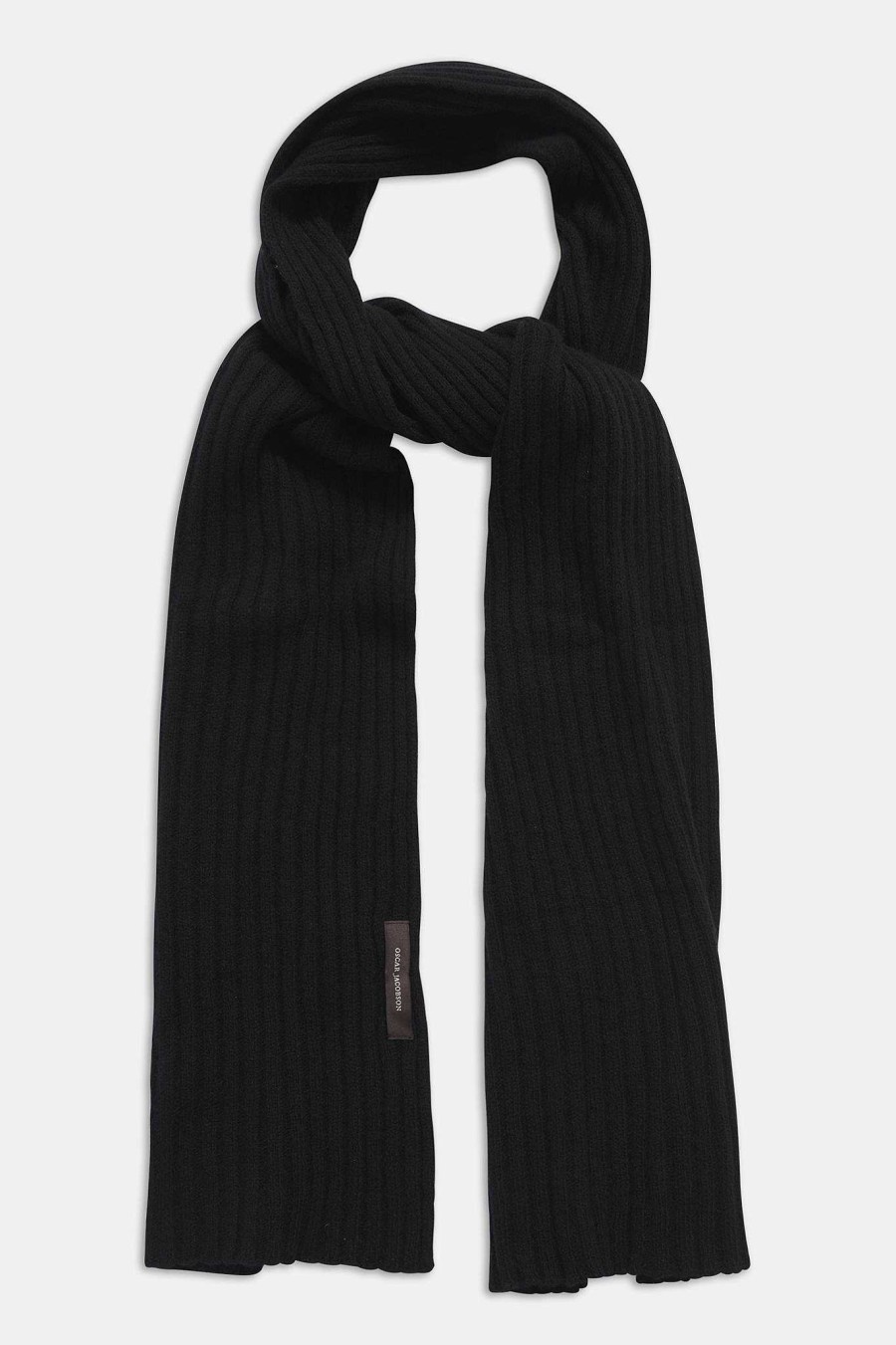 Accessories Oscar Jacobson | Rib Knit Kashmir Scarf