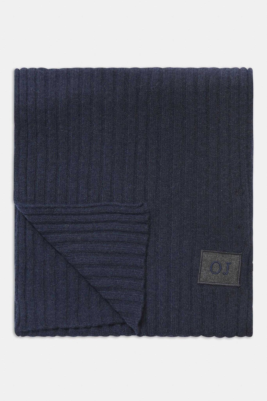 Accessories Oscar Jacobson | Rib Knit Kashmir Scarf