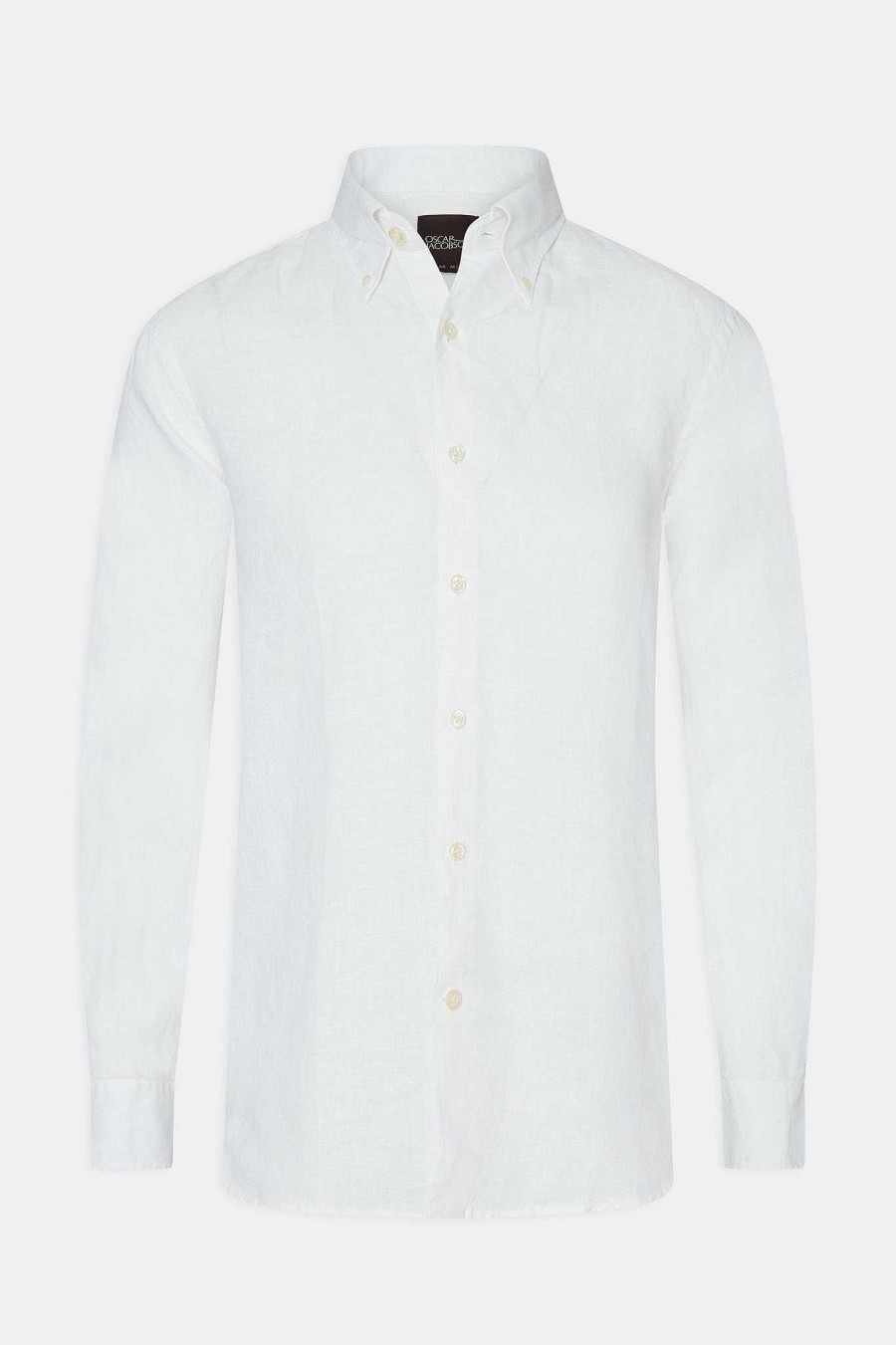 Klader Oscar Jacobson | Reg Fit Button Down Linen Shirt