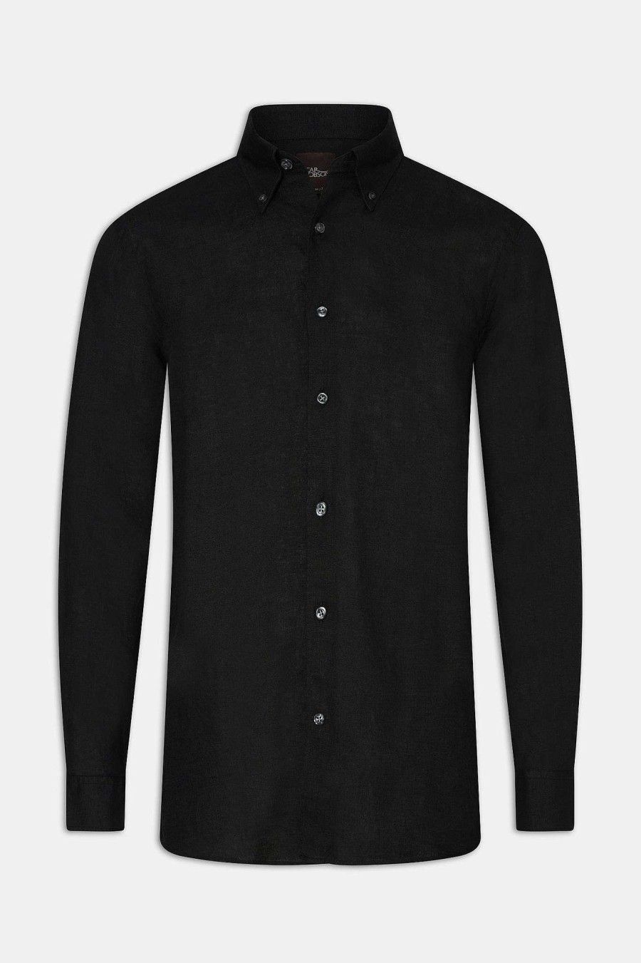 Klader Oscar Jacobson | Reg Fit Button Down Linen Shirt