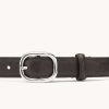 Accessories Oscar Jacobson | Oval Buckle Saffiano Laderbalte