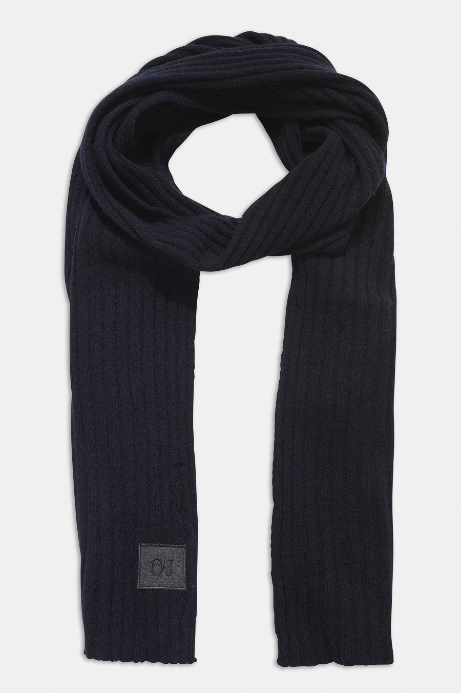 Accessories Oscar Jacobson | Rib Knit Kashmir Scarf