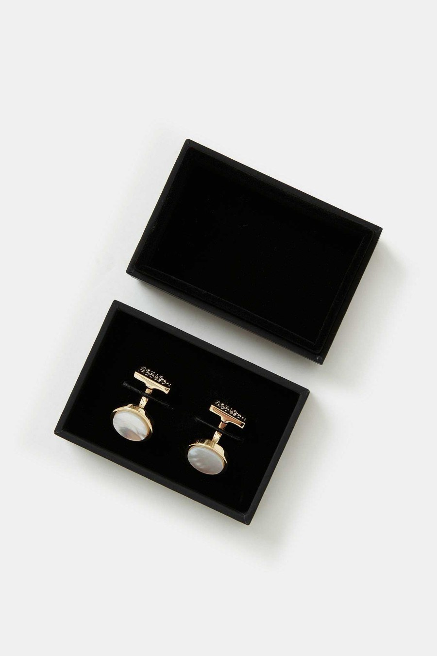 Klader Oscar Jacobson | Round Cufflinks In Parlemor