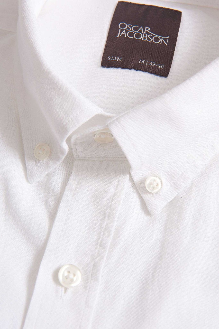 Klader Oscar Jacobson | Button Down Cotton-Linen Shirt